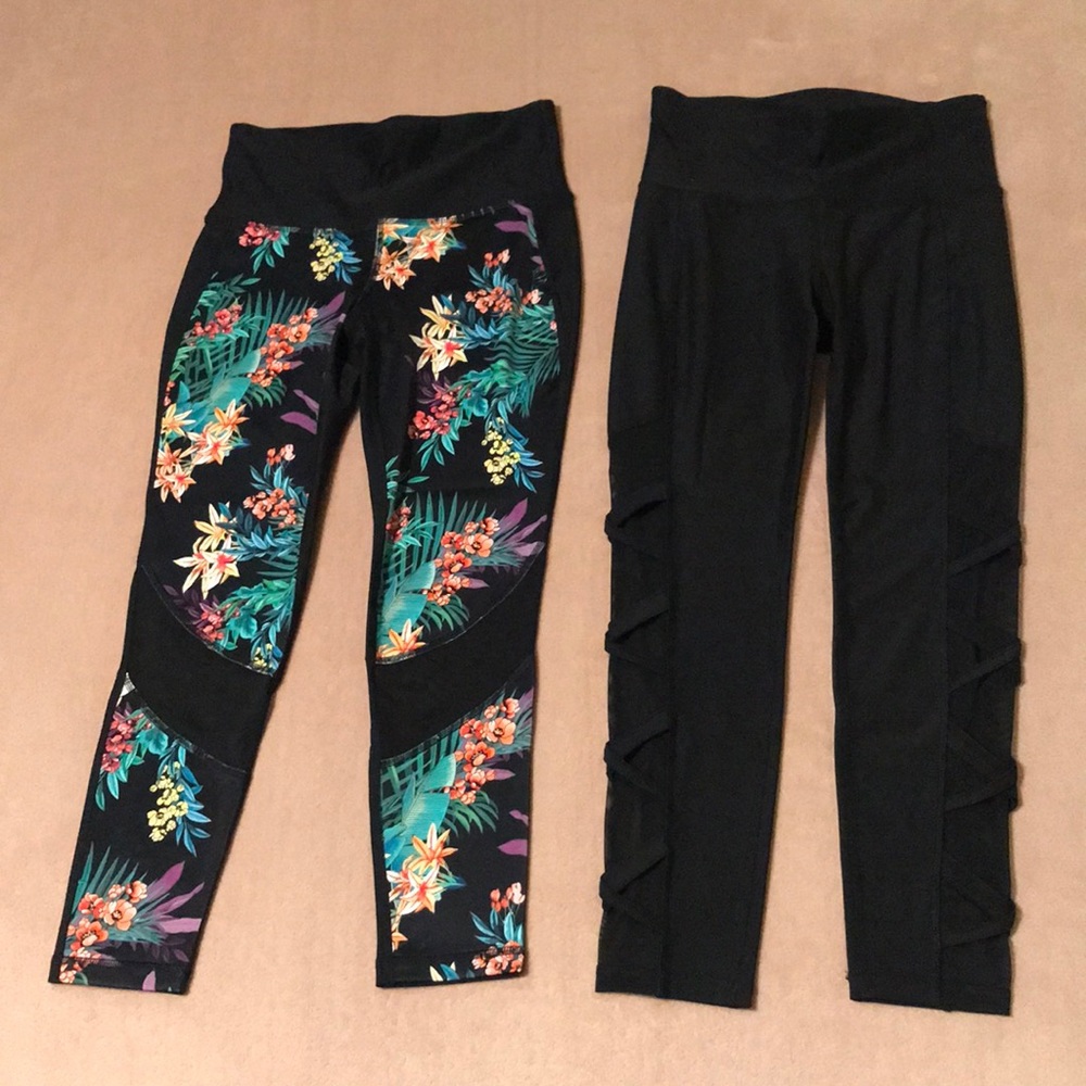 NWOT bundle of 2 pairs of Xersion 7/8 athletic leggings. Size small. Black.